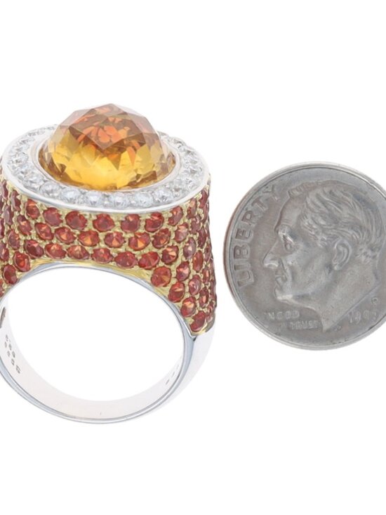 White Sapphire 3 Carat Ring - 1,361 For Sale on 1stDibs | 3  White Gold Citrine Sapphire Halo Ring - 18k Oval Cabochon 16.04ctw Sz6 3/4